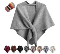 Murou Fashion Shawl,Triangle Shawl Scarf,Women'S Solid Color Scarf,Casual Soft Comfortable Shawls,For Daily Wear (Light Gray, SIZE)