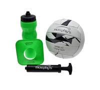 Murphy's - Juego de entrenamiento de fútbol gaélico, pelota tamaño 4, camiseta de patada, botella de agua, bomba y bolsa de malla, equipo de entrenamiento gaélico, regalo, verde/blanco/negro