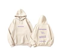 MURQ AMORTAGE Album Sudadera con Capucha Sport High Street Sudadera de algodón Unisex for Uso Diario(A Beige-Fleece,S)