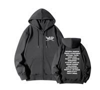 MURQ Easy Crazy Hot Sudadera con Capucha de algodón con Soporte Impreso Merch Sudadera con Cremallera Highstreet Camisas Unisex(Gray,XL)