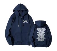 MURQ Easy Crazy Hot Sudadera con Capucha de algodón con Soporte Impreso Merch Sudadera con Cremallera Highstreet Camisas Unisex(Blue,XL)