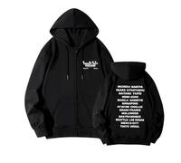 MURQ Easy Crazy Hot Sudadera con Capucha de algodón con Soporte Impreso Merch Sudadera con Cremallera Highstreet Camisas Unisex(Black,M)