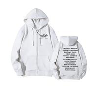 MURQ Easy Crazy Hot Sudadera con Capucha de algodón con Soporte Impreso Merch Sudadera con Cremallera Highstreet Camisas Unisex(White-Velvet,4XL)