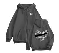 MURQ ES Album RomanceUntold Sudadera con Capucha Support Sudadera Estampada 2024 Algodón Cremallera Merch Shirt(Gray,S)