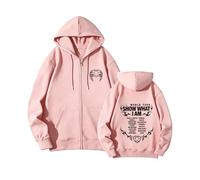 MURQ Show What I Am Póster Sudadera con Capucha Álbum High Street Camisas Unisex de Tela de algodón con Cremallera(A Pink-Fleece,3XL)