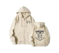 MURQ Show What I Am Póster Sudadera con Capucha Álbum High Street Camisas Unisex de Tela de algodón con Cremallera(A Beige-Fleece,M)