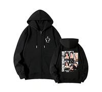 MURQ Show What I Am Póster Sudadera con Capucha Álbum High Street Camisas Unisex de Tela de algodón con Cremallera(B Black-Fleece,L)