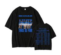 MURQ THIS IS FOR la camiseta Camiseta deportiva unisex Merch estampada Worldtour Support(Black,S)