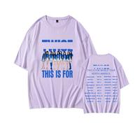 MURQ THIS IS FOR la camiseta Camiseta deportiva unisex Merch estampada Worldtour Support(Purple,S)