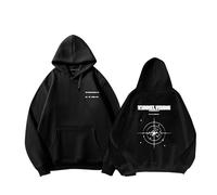 MURQ Tunnel Vision Album Sudadera con Capucha Worldtour High Street Poster Unisex Algodón Linda Sudadera(A Black,3XL)