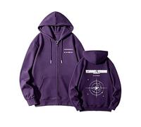 MURQ Tunnel Vision Album Sudadera con Capucha Worldtour High Street Poster Unisex Algodón Linda Sudadera con Cremallera(A Purple -Fleece,M)