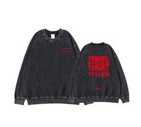 MURQ Tunnel Vision Album Sudadera con Capucha Worldtour Impreso Merch Vintage Sudadera Lavada(D Washed,2XL)