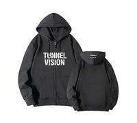 MURQ Tunnel Vision Album Sudadera con Capucha worldtour Poster Sudadera Unisex de algodón con Cremallera Diaria(A Gray,M)