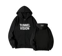 MURQ Tunnel Vision Album Sudadera con Capucha worldtour Poster Sudadera Unisex de algodón con Cremallera Diaria(A Black,4XL)