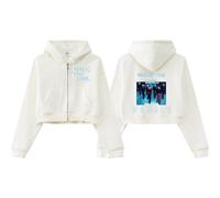 MURQ Walk The Line Sudadera con Capucha de algodón WorldTour Support Merch Sudadera Corta Unisex con Cremallera(A White-Fleece,XL)