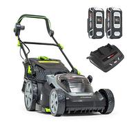 Murray IQ18WM37 Cortacésped Litio, 2x18V (36V), Incluyendo 2x2.5Ah Baterías y Doble Cargador, 37 Centímetros + Sopladora de Hojas IQ18LB, 18V Li-Ion, 225 km/h Velocididad del Aire, sin batería ni cargador