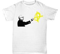 Murray N Rothbard Anarchy T-Shirt Crew Neck and - tee White M