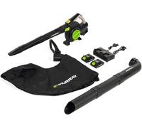 Murray Soplador y Aspirador de Hojas a Batería 20V 3 en 1 MU-BAT-VB270-KIT - Motor sin Escobillas, Control Inteligente, 4 Velocidades + TURBO, Bolsa de Polvo de 45L, Diseño de Montaje Rápido