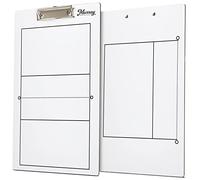 Murray Sporting Goods Portapapeles para entrenadores de borrado en seco, pizarra blanca de borrado en seco de doble cara (voleibol)