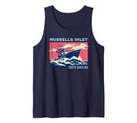 Murrells Inlet SC Sportfishing Yate Deep Sea Peces de agua salada Camiseta sin Mangas