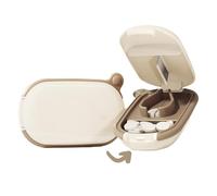 MURRI&MURRDI Cortador de píldoras pequeño, cortador de píldoras para pastillas pequeñas o grandes, cortador de medicamentos portátil para bolsillo para vitaminas, tabletas, medicamentos (A caramelo)