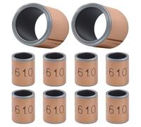 Murtenze 10 cojinetes de manguito, 6 mm de diámetro, 8 mm de diámetro exterior y 10 mm de longitud, bujes sin aceite, rodamientos lisos para maquinaria de ingeniería, automoción