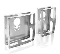 Murtenze 2 cortadores de ranura cuadrada de acero inoxidable, herramienta oscilante rectangular para paneles de yeso, cortador de ranura precisa, cortador de ranura de zócalo, tallado un paso en su