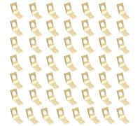 Murtenze 50 adaptadores de desconexión rápida sin soldadura, conectores de cable no aislados, adaptadores de latón macho de 1/4 pulgadas, conectores de alambre de cobre de latón #10 para automóviles