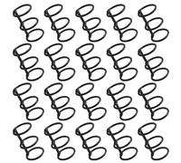 Murtenze Paquete de 20 carpetas de metal de 3 anillos de hojas sueltas, con bisagras divididas a presión para oficina, bricolaje, diario, fotos (negro)