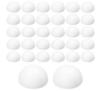 Murtenze Paquete de 32 bolas de espuma semicirculares de 2 pulgadas, bolas de poliestireno semiesféricas blancas para decoración de Navidad, proyectos de manualidades en el hogar