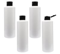 Murtenze Paquete de 4 botellas de viaje con tapa abatible, recipientes de viaje de plástico recargables sin BPA para cosméticos, champú, lociones, aceites (blanco)