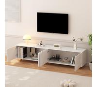 MURUL Mueble bajo para televisión de dibujos animados, 180 x 40 x 45 cm, en forma de nube, con 2 armarios, para televisores de hasta 75 pulgadas, capacidad de carga de 60 kg