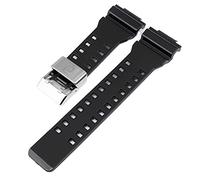 MURVE Banda de goma de 16 mm para hombres para Ga-110 Ga-400 GD-120 de acero inoxidable, anillo de aro de lazo de resina, correa de pulsera de plástico, 16 mm, ágata