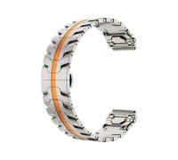 MURVE Banda de reloj de acero inoxidable de 20 mm de 20 mm para Samsung Galaxy Watch 7/6/5/4/3 40 mm 44 mm S3 Active2 para Huawei Watch GT5 GT4 GT3 GT2E Bandas de vigilancia(Titanium orange,20MM)