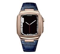 MURVE Caja de metal+correa de cuero para Apple Watch 40mm 45mm kit de modificación banda de piel de becerro de lujo para iWatch SE 6 5 4, 40mm, plástico, Agate