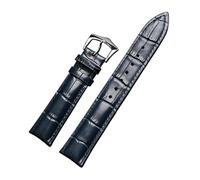 MURVE Correa de cuero 12/13/14/15/16/17/18/19/20/21/22/23/24/26mm correa de reloj hombres mujeres piel de becerro hebilla de acero pulsera pulsera correas de reloj(Royal blue,12mm)