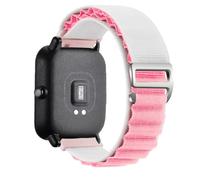 MURVE Correa de reloj de 20mm y 22mm para Huawei Watch GT 5/4/3/3 Pro/2/2e Stratos, pulsera de nailon para Galaxy Watch de 20mm y 22mm(White pink,22MM)