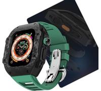 MURVE Correa de reloj de fibra de carbono de 44 mm, 45 mm y 49 mm, correa de reloj deportiva de lujo, kit de mod, para Apple Watch 8, 7, 6, 5, 4, SE, Series 8, 7, 6, 5, 4, SE, accesorios de repuesto,
