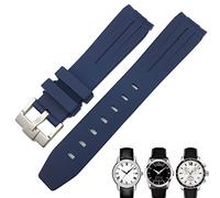 MURVE Correa de reloj de goma curvada de 19 mm y 20 mm para Tissot 1853 Lelocle PRC200 Rolex Submariner Hamilton Omega correa de reloj impermeable, 20mm, Ágata