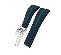 MURVE Correa de reloj de goma de 20 mm y 21 mm para Rolex GMT OYSTERFLEX Daytona Submariner Deepsea correa impermeable, 20mm, Ágata