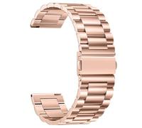 MURVE Correa de reloj de metal de 14/16/18/20/22 mm, correa de liberación rápida de acero inoxidable para hombres y mujeres(Rose Gold,14mm)