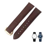 MURVE Correa de reloj de piel de cocodrilo para Omega De Ville Seamaster Constellation de 18 mm, 19 mm, 20 mm, 21 mm, 22 mm, correa de piel de cocodrilo real, 19mm, Ágata