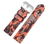 MURVE Correa de reloj de silicona para PAM111 386 441 Series correas de pulsera de 20 mm, 22 mm, 24 mm, 26 mm, impermeable, deportiva, camuflaje, 24mm, Ágata
