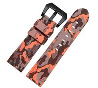 MURVE Correa de reloj de silicona para PAM111 386 441 Series correas de pulsera de 20 mm, 22 mm, 24 mm, 26 mm, impermeable, deportiva, camuflaje, 22mm, Ágata