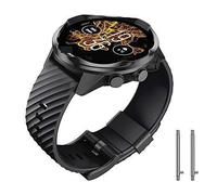 MURVE For Suunto 7 Correa de silicona suave Suunto 9 Pulsera de repuesto para hombres y mujeres Suunto 9 Baro Correa de reloj deportivo para Suunto 9 Spartan Suunto 9 Correa de reloj GPS(Black)