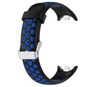 MURVE For Xiaomi Band 9 8 Silicone Watch StrapTwo-Color Breathable Smart Watchband Replacement Bracelet for Xiaomi MiBand 8/9 Strap(Black blue)