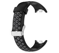 MURVE For Xiaomi Band 9 8 Silicone Watch StrapTwo-Color Breathable Smart Watchband Replacement Bracelet for Xiaomi MiBand 8/9 Strap(Black grey)