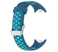 MURVE For Xiaomi Band 9 8 Silicone Watch StrapTwo-Color Breathable Smart Watchband Replacement Bracelet for Xiaomi MiBand 8/9 Strap(Teal cyan)