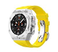 MURVE Kit de modificación de aleación para Samsung Galaxy Watch 7 Ultra 47MM Caja de metal para Galaxy Watch 7 Ultra Fluororubber Strap Diy Mod Kit Correas de reloj(Ti-Y)