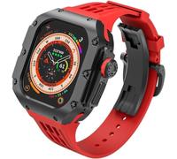 MURVE Kit de modificación de correa de goma de titanio de lujo de 49 mm, para Apple Watch Ultra 2 Ultra serie 8, accesorios de repuesto, For Ultra 49mm, Ágata